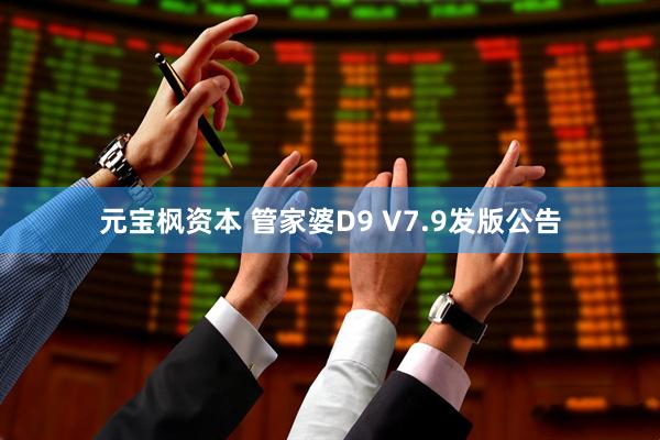 元宝枫资本 管家婆D9 V7.9发版公告